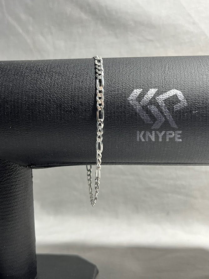 Pulseira 3x1 Fígaro 2mm 21cm Em Prata 925 Legítima + Flanela Mágica