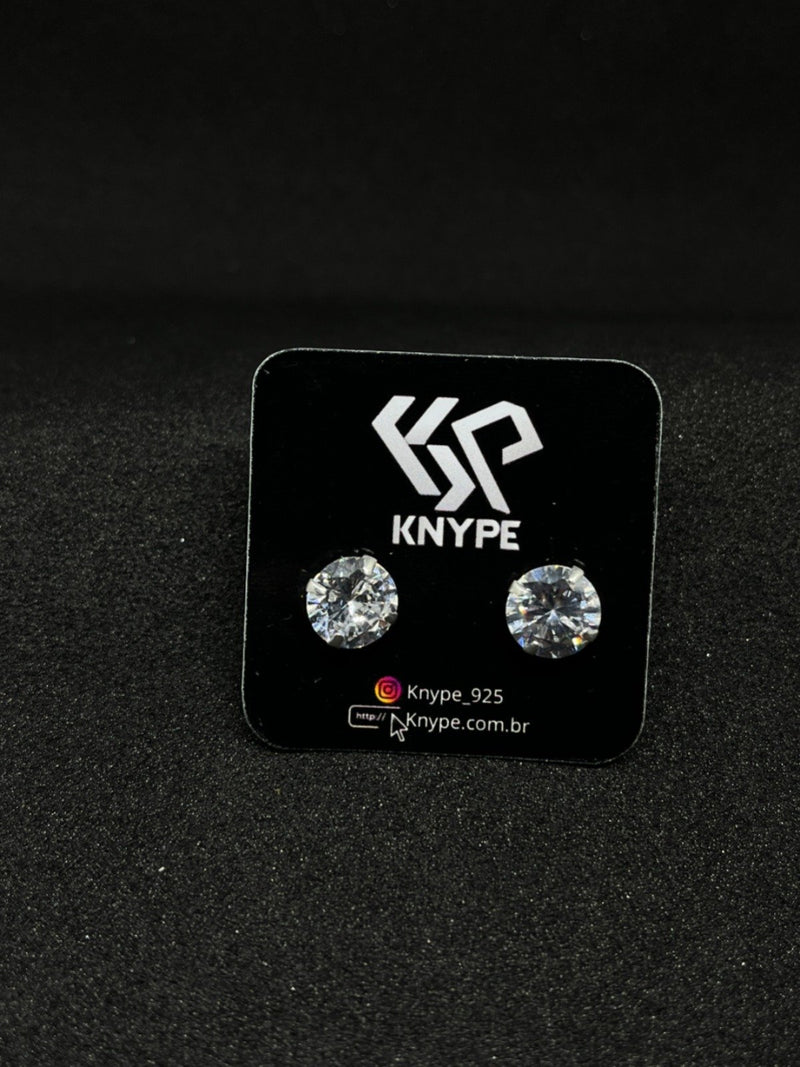 Par de Brincos De Prata 925 Redondo 10mm