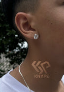 Par de Brincos De Prata 925 Redondo 9mm