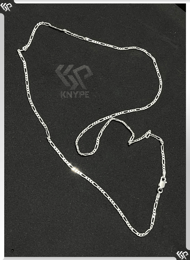 Corrente 3x1 Fígaro 2mm 60cm Em Prata 925 Legítima + Flanela Mágica