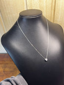 Colar Feminino  Ponto de Luz Coração 6mm 45cm Em prata 925 Legítima