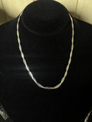 Colar Feminino Trançado Elegance 2 Fios 40cm Em Prata 925 Legítima
