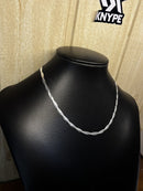 Colar Feminino Trançado Elegance 2 Fios 40cm Em Prata 925 Legítima