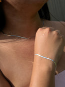 Pulseira  Feminina Laminada  Em Prata 925 Legítima + Flanela Mágica