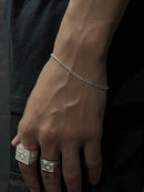 Pulseira Grumet Escama de Peixe 2mm 21cm Em Prata 925 Legítima + Flanela Mágica