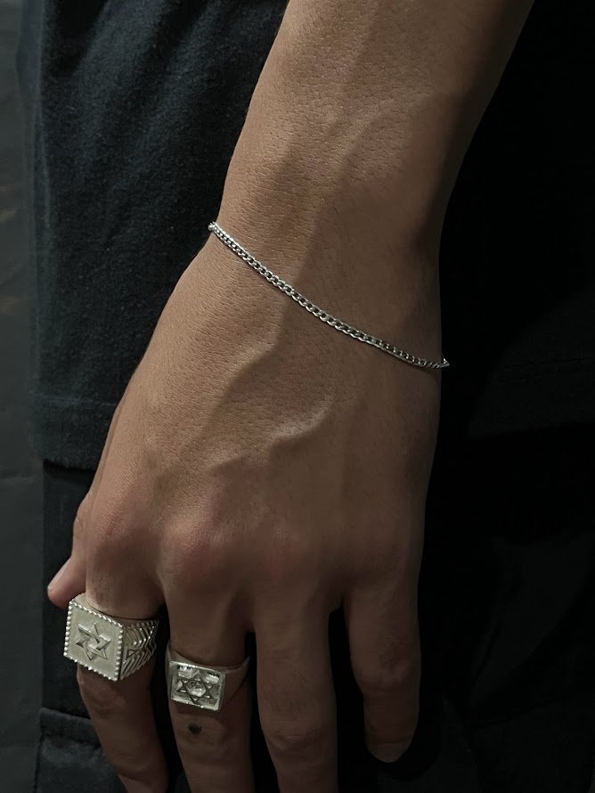 Pulseira Grumet Escama de Peixe 2mm 21cm Em Prata 925 Legítima + Flanela Mágica