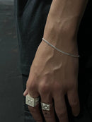 Pulseira Grumet Escama de Peixe 2mm 21cm Em Prata 925 Legítima + Flanela Mágica