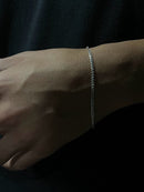 Pulseira Grumet Escama de Peixe 2mm 21cm Em Prata 925 Legítima + Flanela Mágica