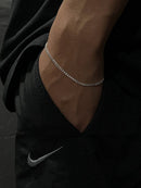 Pulseira Grumet Escama de Peixe 2mm 21cm Em Prata 925 Legítima + Flanela Mágica