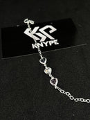 Pulseira Feminina 3 Corações Coloridos Em Prata 925 Legítima + Flanela Mágica