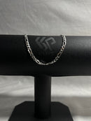 Pulseira 3x1 Fígaro 5mm 21cm Em Prata 925 Legítima + Flanela Mágica