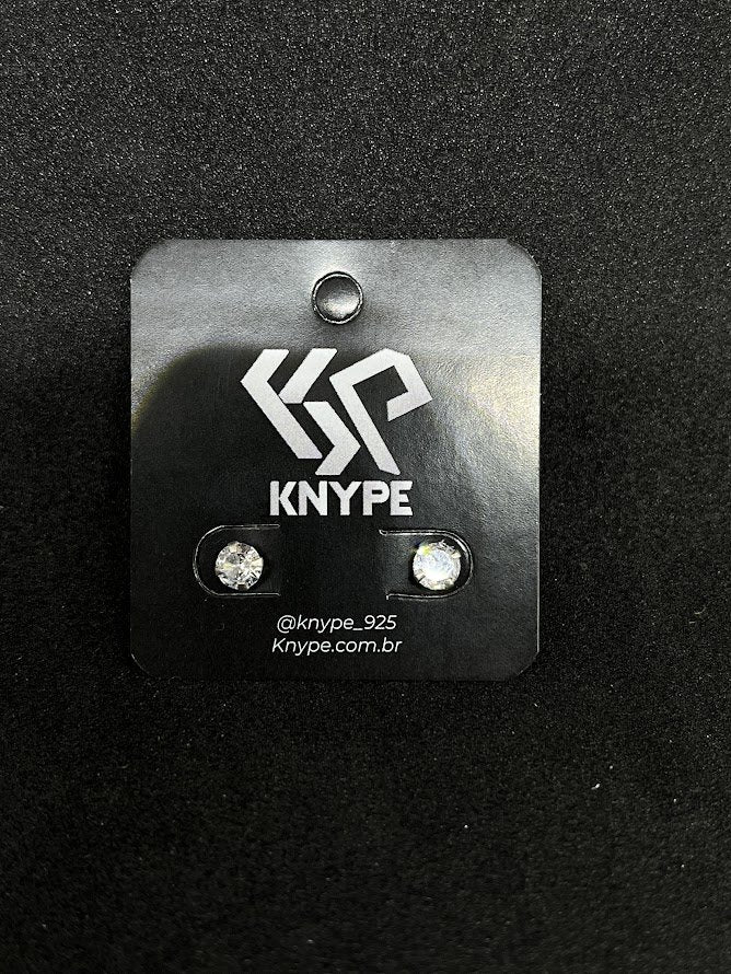 Par de Brincos De Prata 925 Redondo 6mm