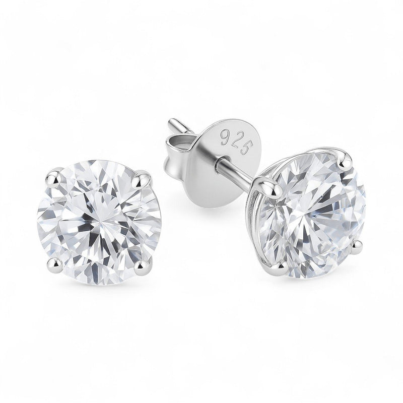 Par de Brincos De Prata 925 Redondo 10mm