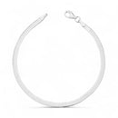 Pulseira  Feminina Laminada  Em Prata 925 Legítima + Flanela Mágica