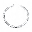 Pulseira Grumet Escama de Peixe 5mm 21cm Em Prata 925 Legítima + Flanela Mágica