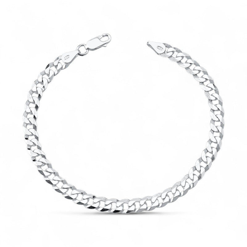 Pulseira Grumet Escama de Peixe 5mm 21cm Em Prata 925 Legítima + Flanela Mágica