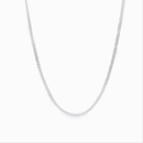 Corrente Grumet Escama de Peixe Dupla 3mm 60cm Em Prata 925 Legítima + Flanela Mágica