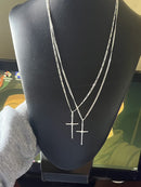 Pingente de Cruz Palito em Prata 925 Legitima