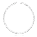 Pulseira Grumet Escama Dupla 3mm 21cm Em Prata 925 Legítima + Flanela Mágica