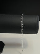 Tornozeleira Feminina Elo Coração  Em Prata 925 Legítima + Flanela Mágica