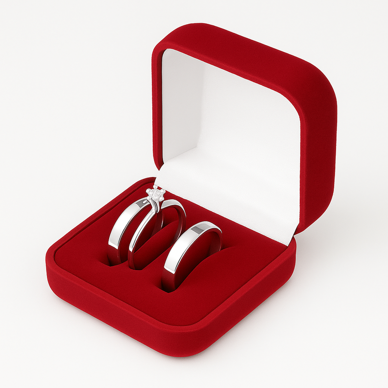 Par de Alianças Knype Elegance 3mm + Gravação de Nomes como Brinde