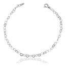 Pulseira de Luxo Feminina Elo Coração Em Prata 925 Legítima + Flanela Mágica