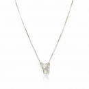 Colar de Luxo Feminino Gatinho 45cm Em Prata 925 Legítima + Flanela Mágica