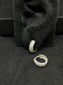 Par de Brincos Argola Cravejada 9mm