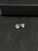 Par de Brincos De Prata 925 Redondo 6mm