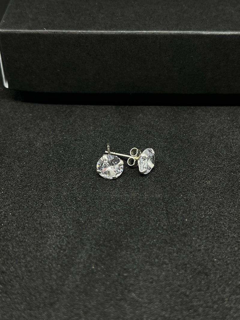 Par de Brincos De Prata 925 Redondo 6mm