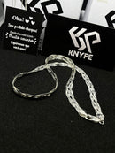 Colar Feminino Trançado Elegance 4 Fios 40cm Em Prata 925 Legítima