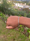 Pulseira Grumet Escama Dupla 3mm 21cm Em Prata 925 Legítima + Flanela Mágica