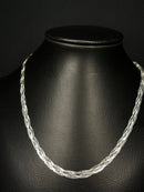 Colar Feminino Trançado Elegance 4 Fios 40cm Em Prata 925 Legítima