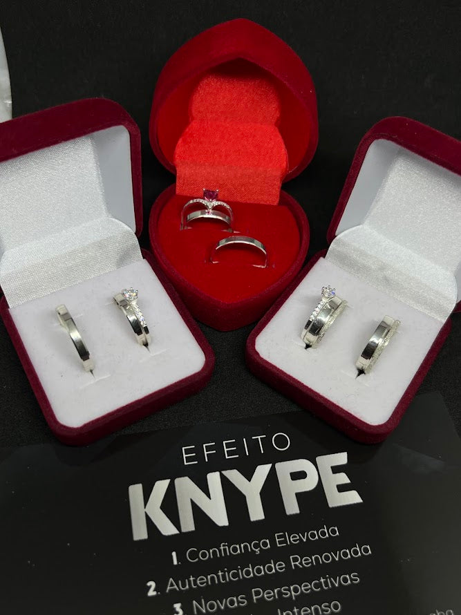 Par de Alianças Knype Essence 2mm + Gravação de Nomes como Brinde