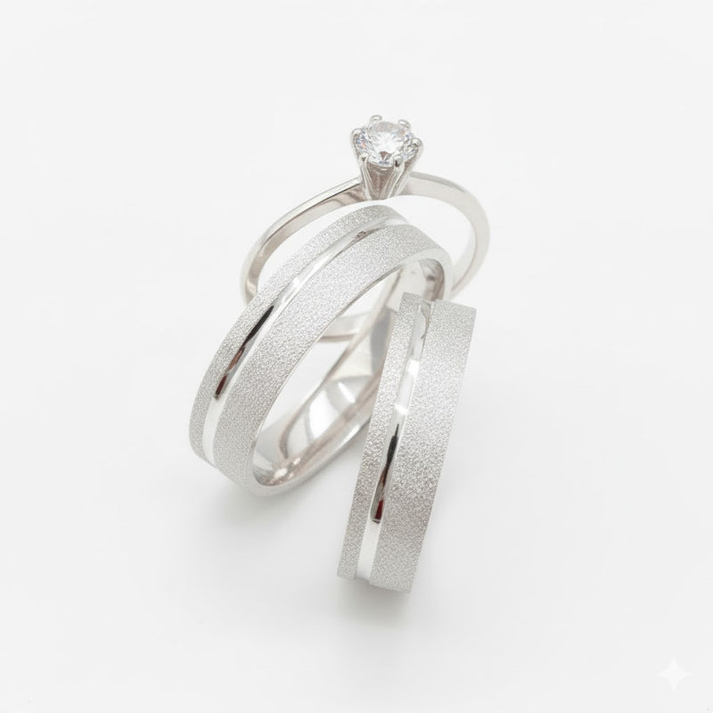 Par de Alianças Knype Harmony 3mm + Gravação de Nomes como Brinde