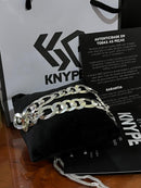 Pulseira 3x1 Fígaro 13mm 21cm Fecho Gaveta  Em Prata 925 Legítima + Flanela Mágica