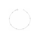 Tornozeleira Feminina Bolinhas Em Prata 925 Legítima + Flanela Mágica