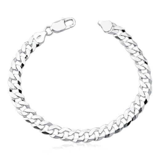 Pulseira Grumet Escama de Peixe 10mm 21cm Em Prata 925 Legítima + Flanela Mágica