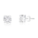 Par de Brincos De Prata 925 Quadrado 8mm