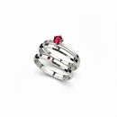 Par de Alianças Knype Rubi 2mm + Gravação de Nomes como Brinde